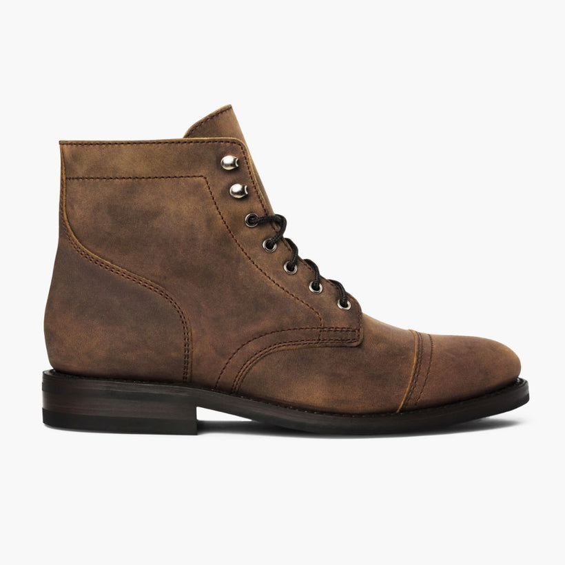 Captain Burnt Copper Leather Boots para Homem