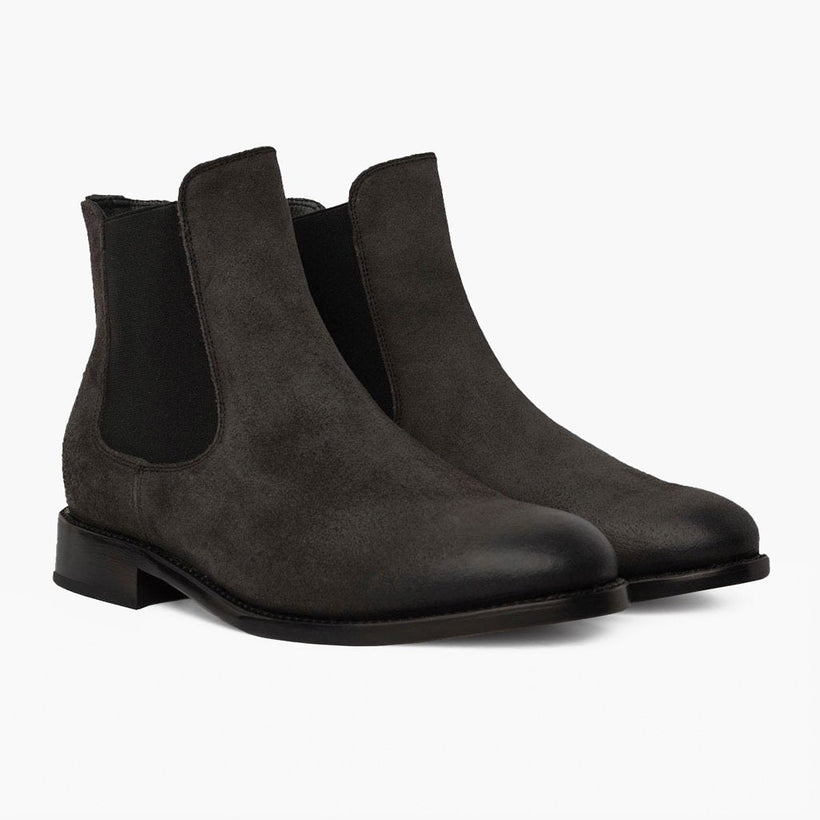 Cavalier Shadow Grey Leather Boots para Homem