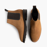 Duke Honey Suede Leather Boots - Reinforced Heel Counter & Precision Double-Row Stitching Detail
