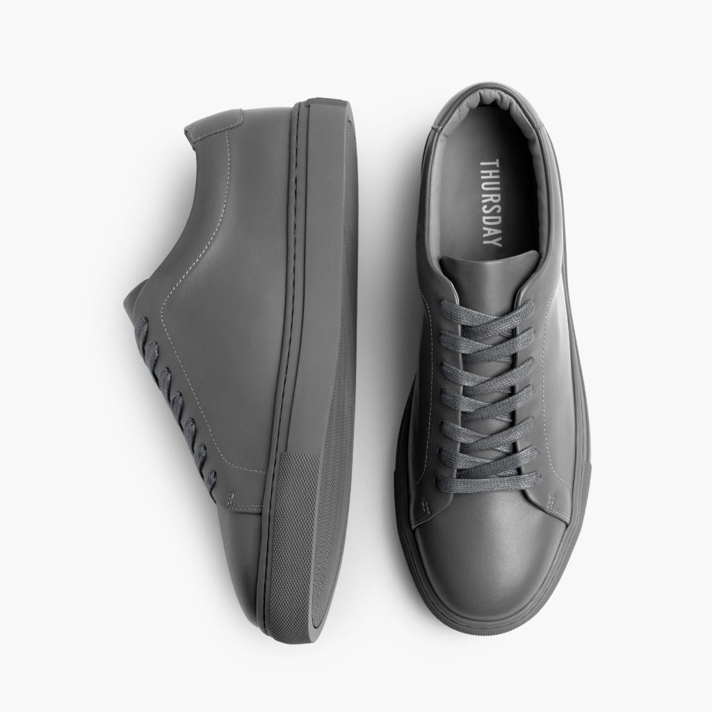Encore Steel Grey Sapatilhas em pele para Homem - Contraforte reforçado e costuras duplas de precisão