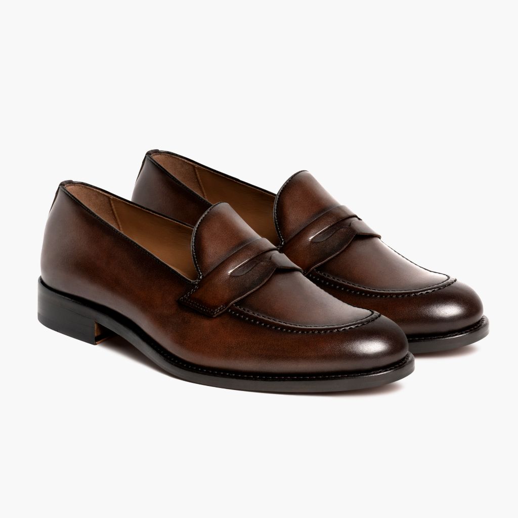 Lincoln Rich Mahogany Sapatilhas em pele para Homem in Classic Full-Grain Leather - Vista de perfil | Comprar online