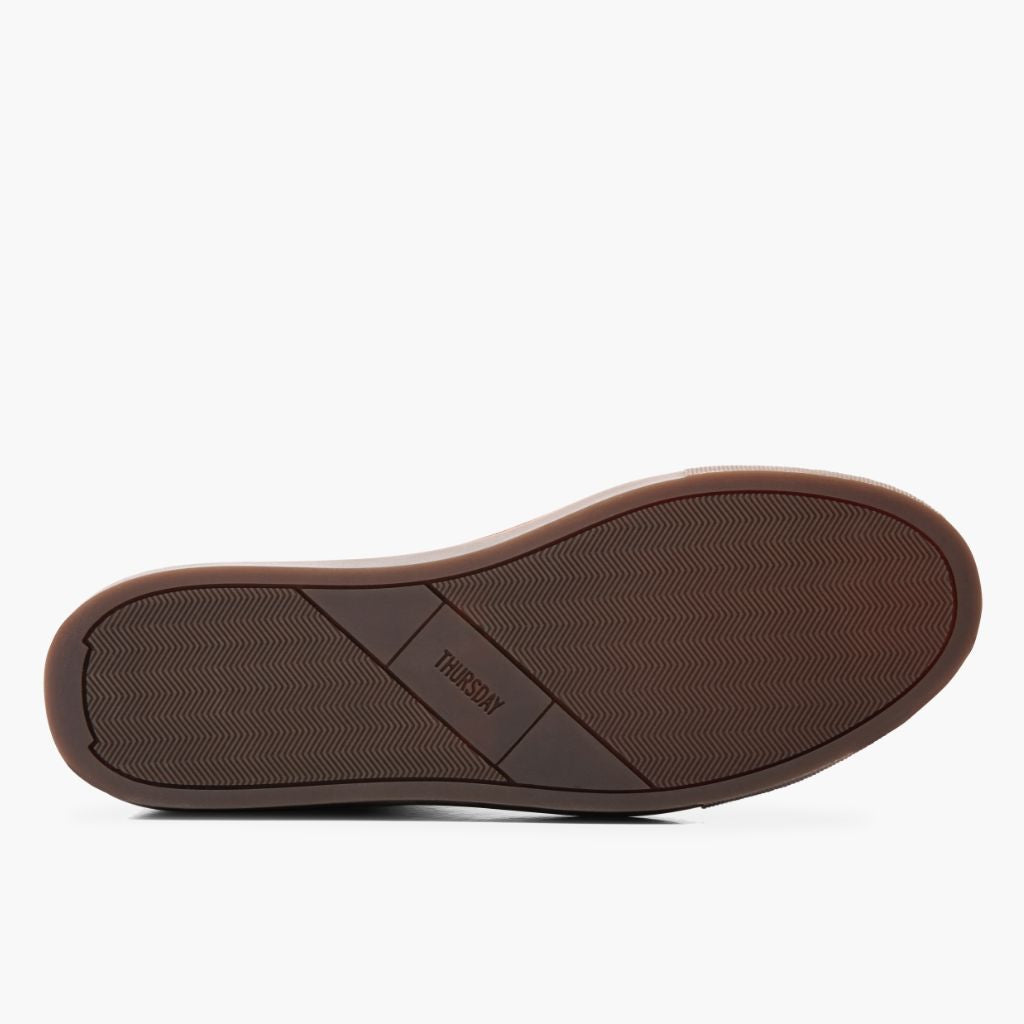 High-Traction Rubber Outsole & Lug Tread Pattern on Premier Low Top Natural Sapatilhas em pele para Homem For Men