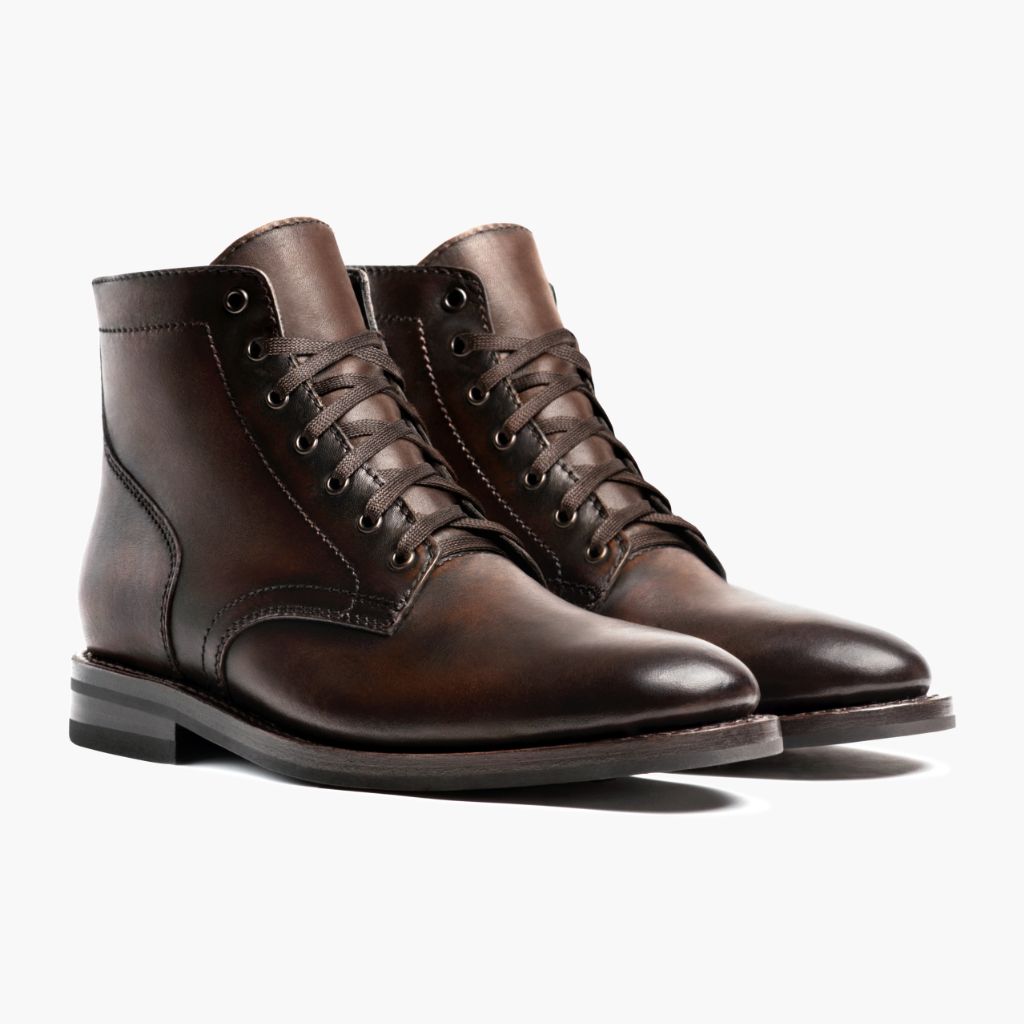 President Preto Coffee Botas em couro para Homem For Men em couro bovino preto legítimo - Vista de perfil | Comprar online