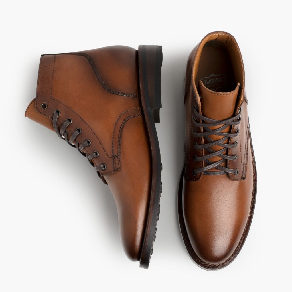 President Brandy Botas em couro para Homem For Men - Contraforte reforçado e costuras duplas de precisão