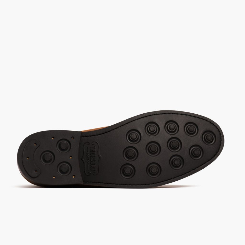 High-Traction Rubber Outsole & Lug Tread Pattern on President Brandy Botas em couro para Homem For Men