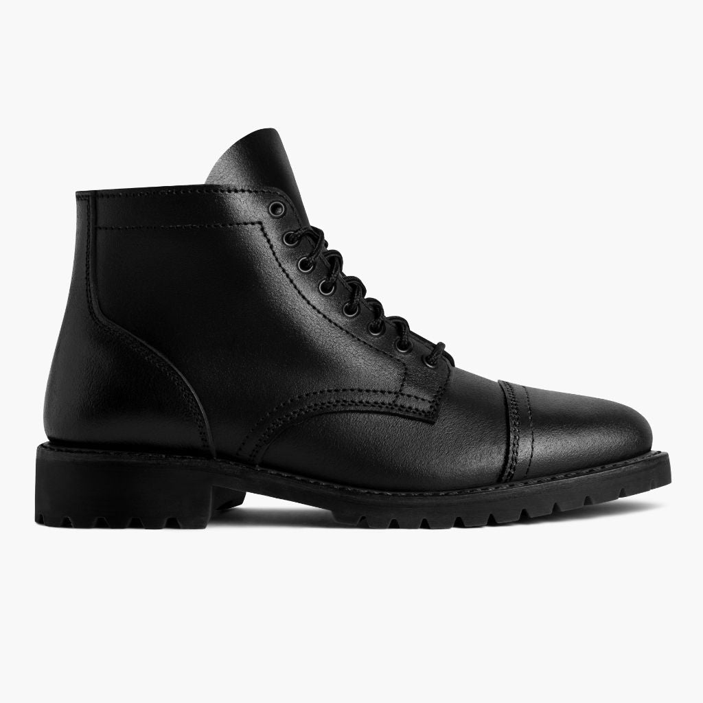 Black Full-Grain leather Boots - Construção de vira Goodyear e biqueira