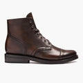 Captain Preto Coffee Botas em couro para Mulher