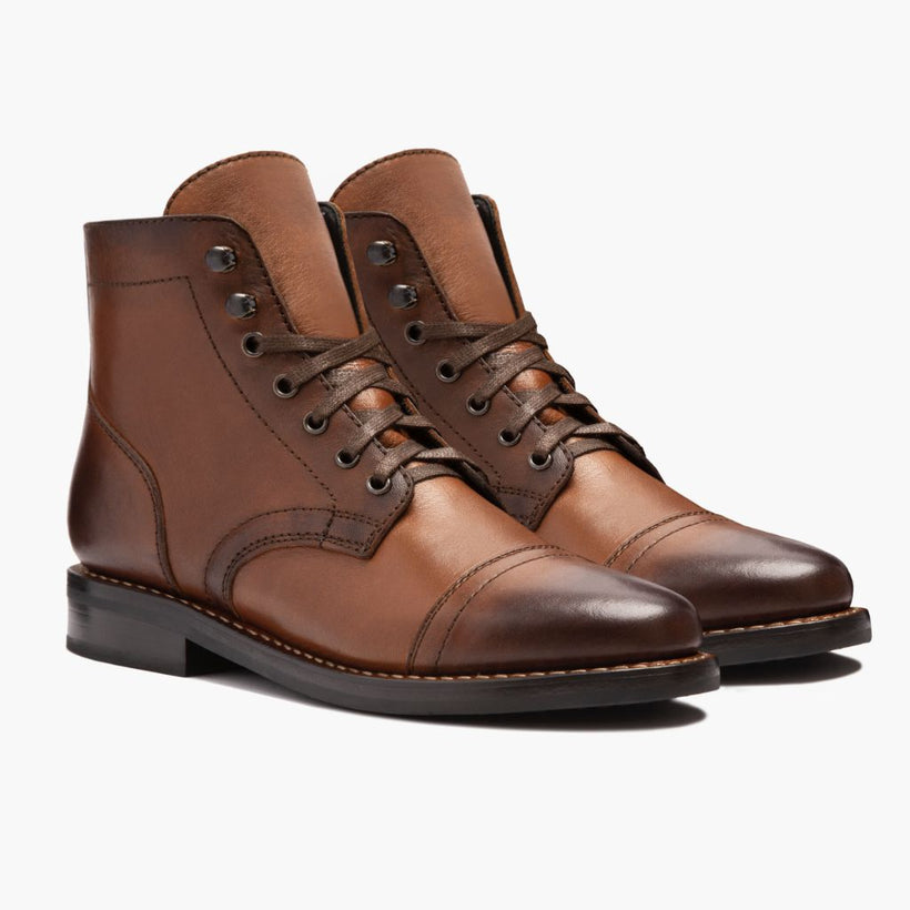 Captain Brandy Leather Boots para Mulher