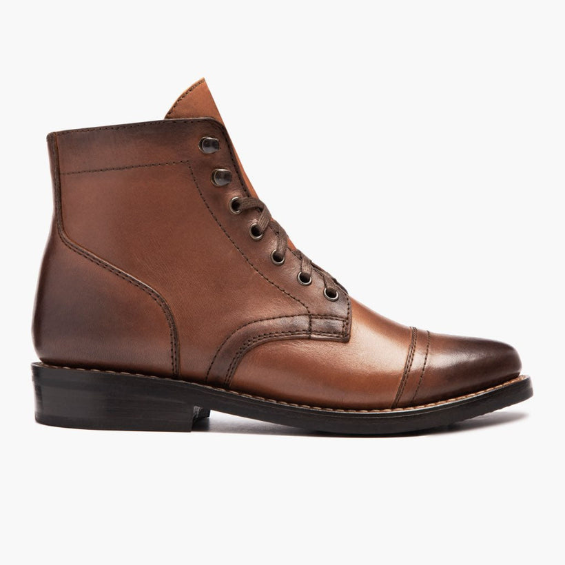 Captain Brandy Leather Boots para Mulher