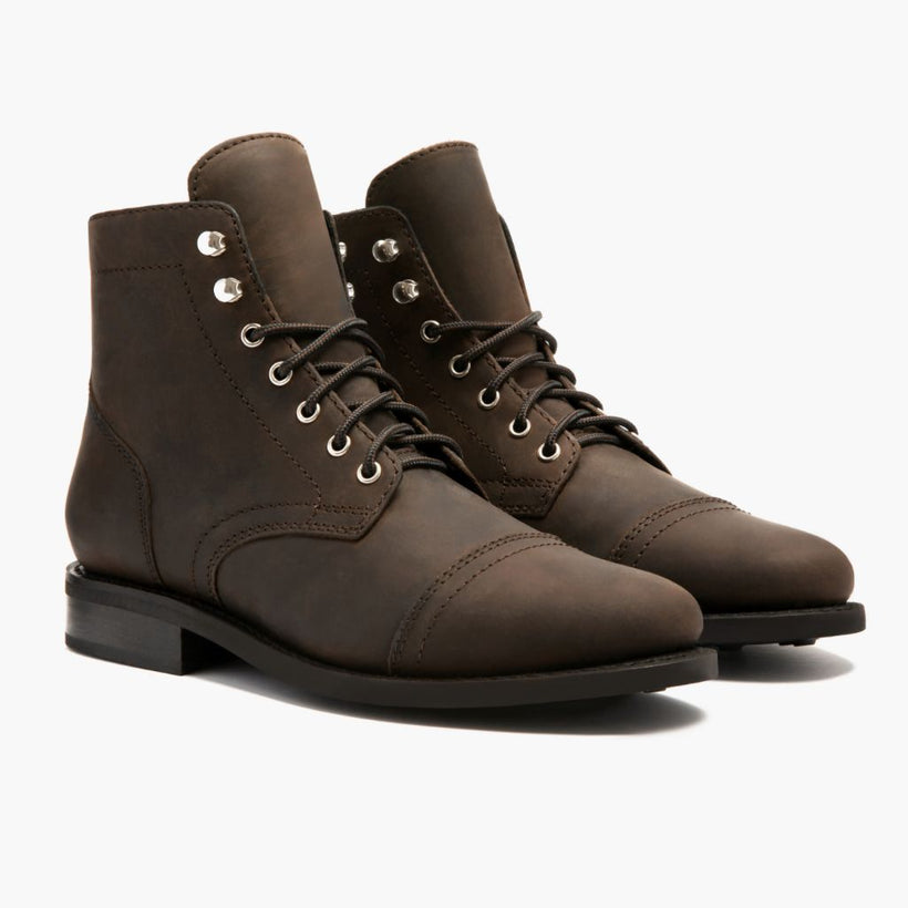 Captain Tobacco Leather Boots para Mulher