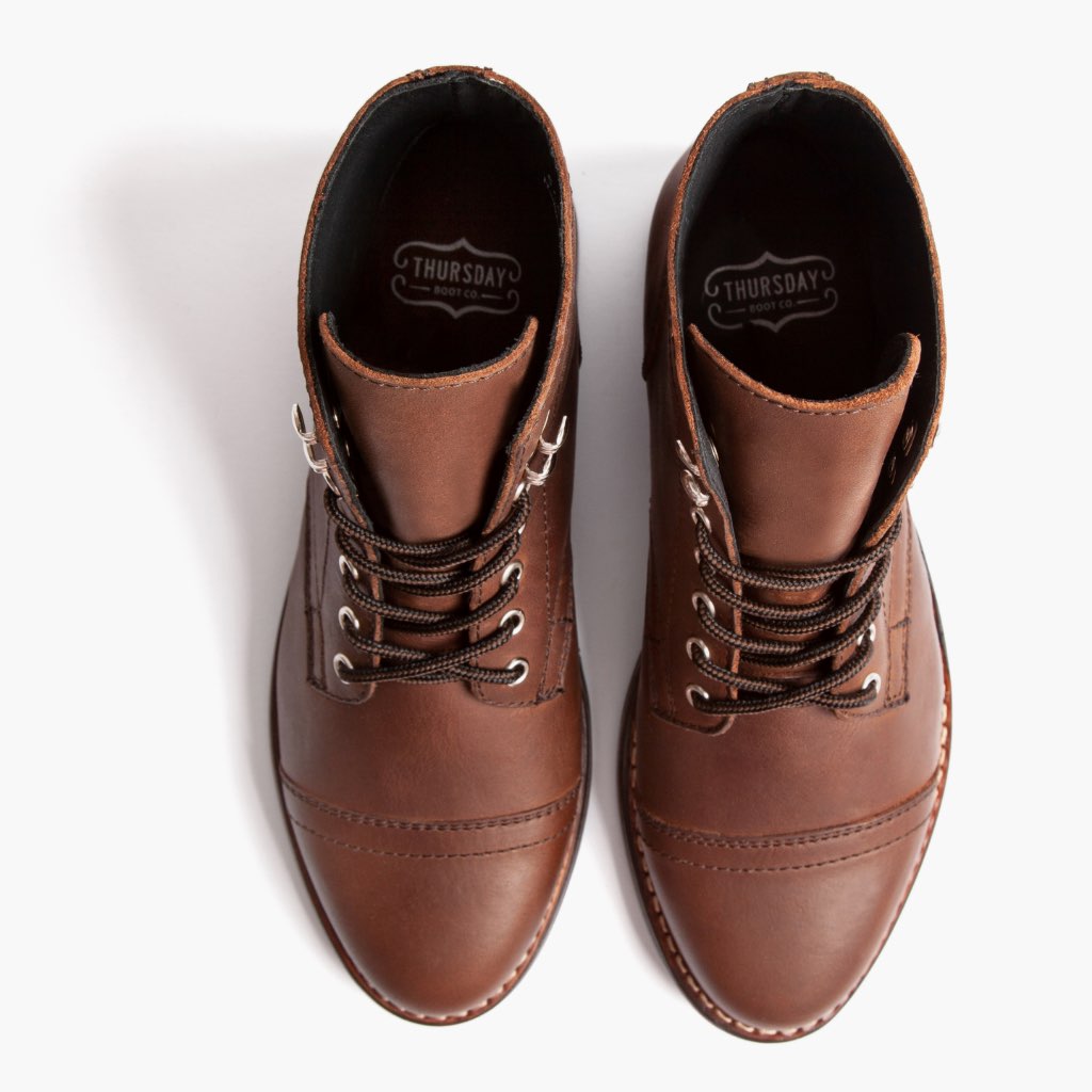 Captain Whiskey Botas em couro para Mulher - Contraforte reforçado e costuras duplas de precisão
