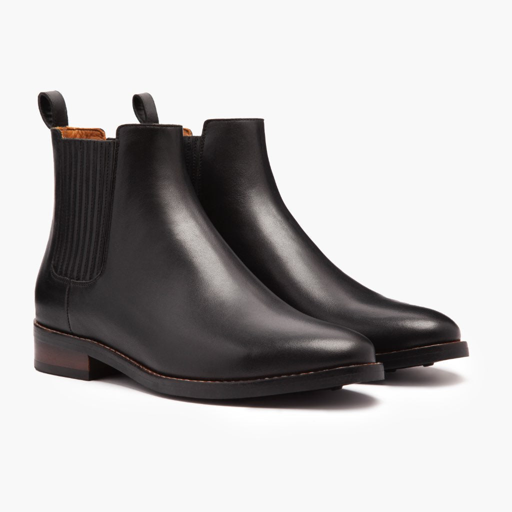 Black Full-Grain leather Boots - Construção de vira Goodyear e biqueira