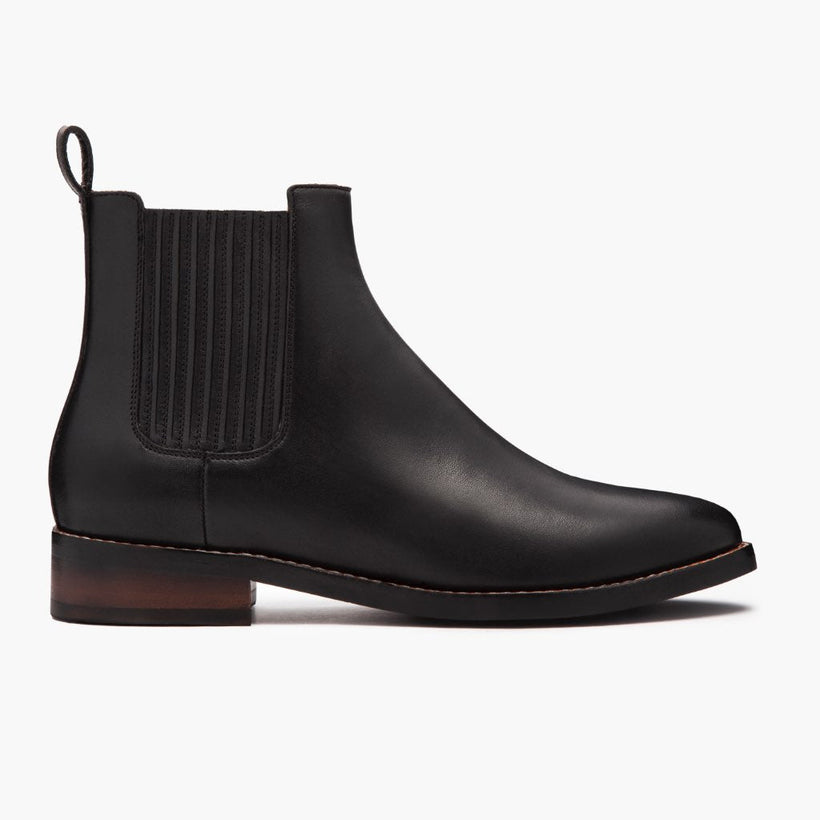 Dreamer Preto Leather Boots para Mulher