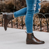 Styled On-Foot Perspective Demonstrating Ankle Fit & Silhouette on Model