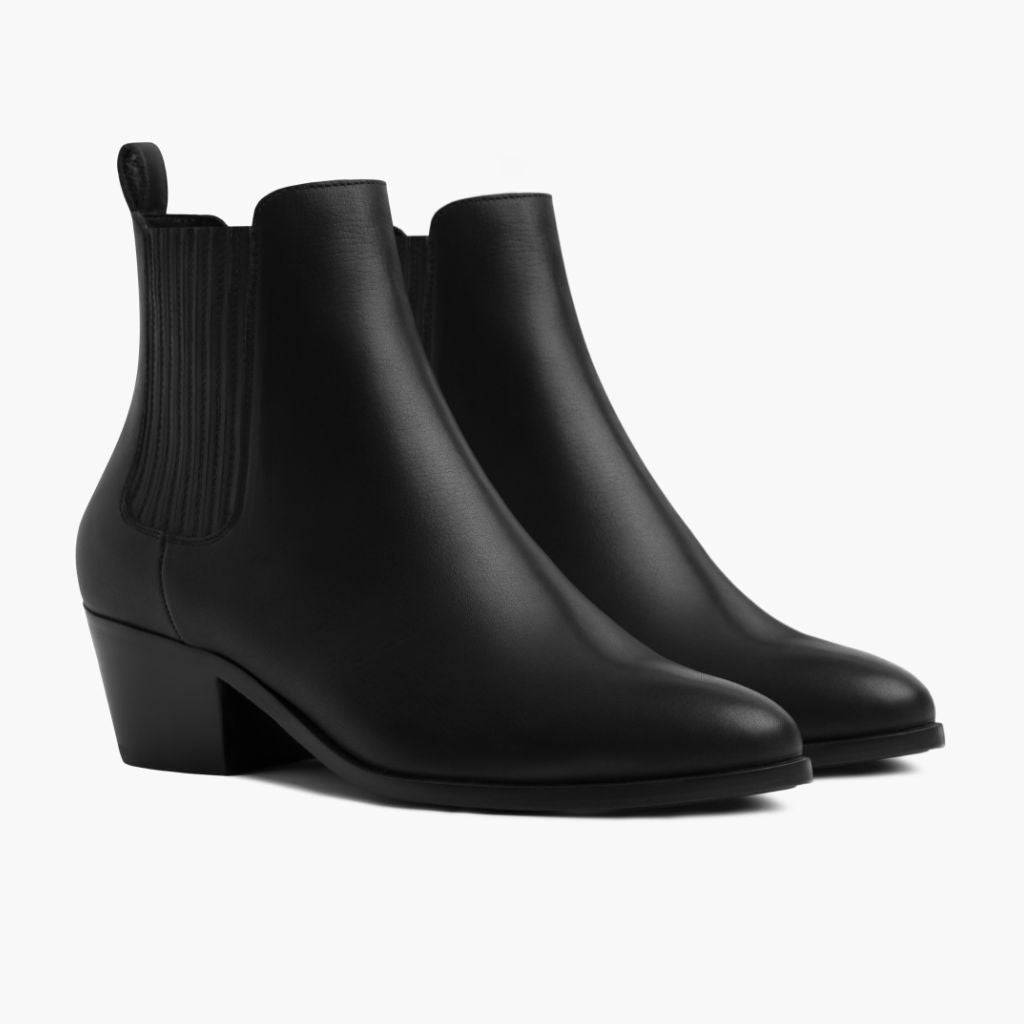 Black Full-Grain leather Boots - Construção de vira Goodyear e biqueira