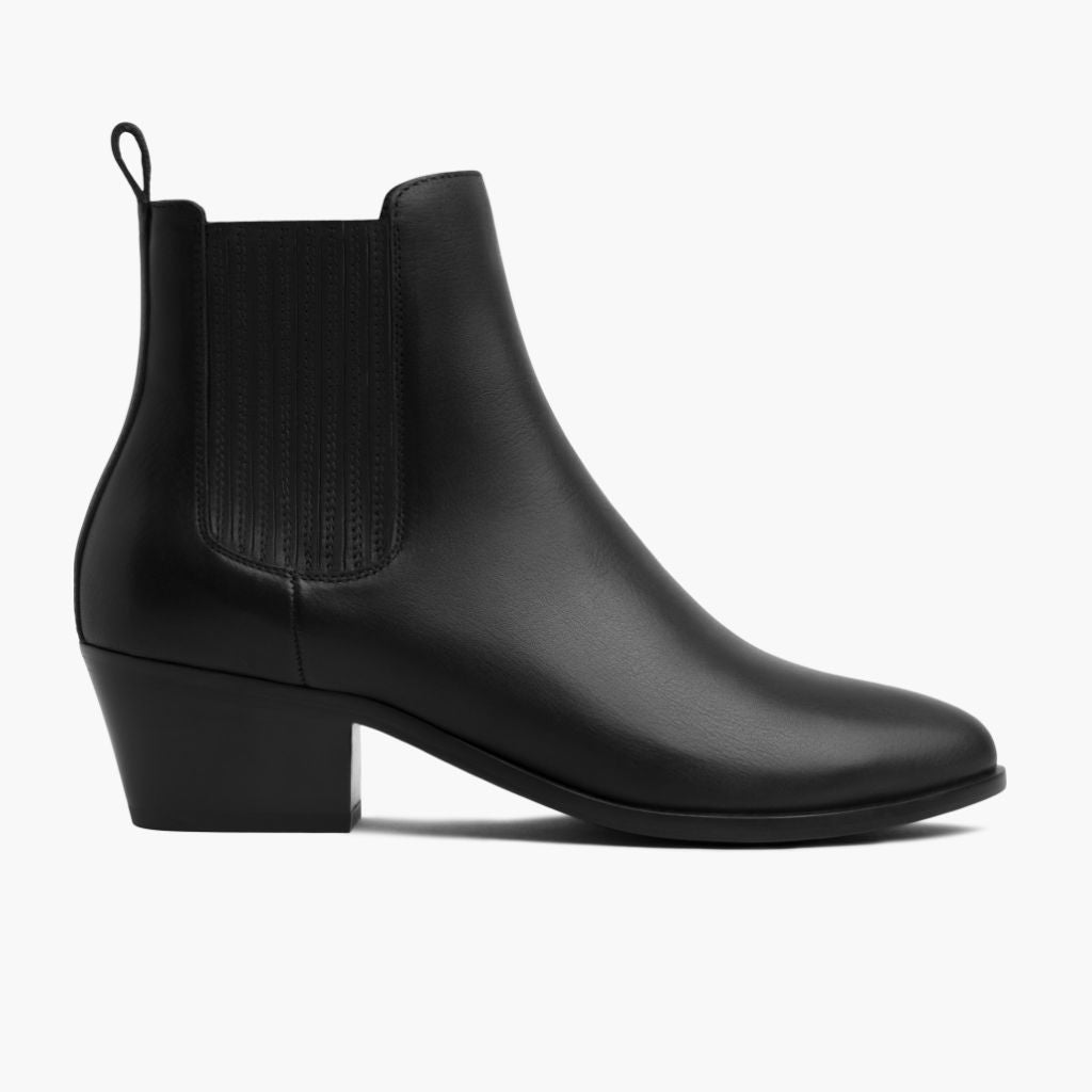 Dreamer Bootie Preto Botas em couro para Mulher em couro bovino preto legítimo - Vista de perfil | Comprar online