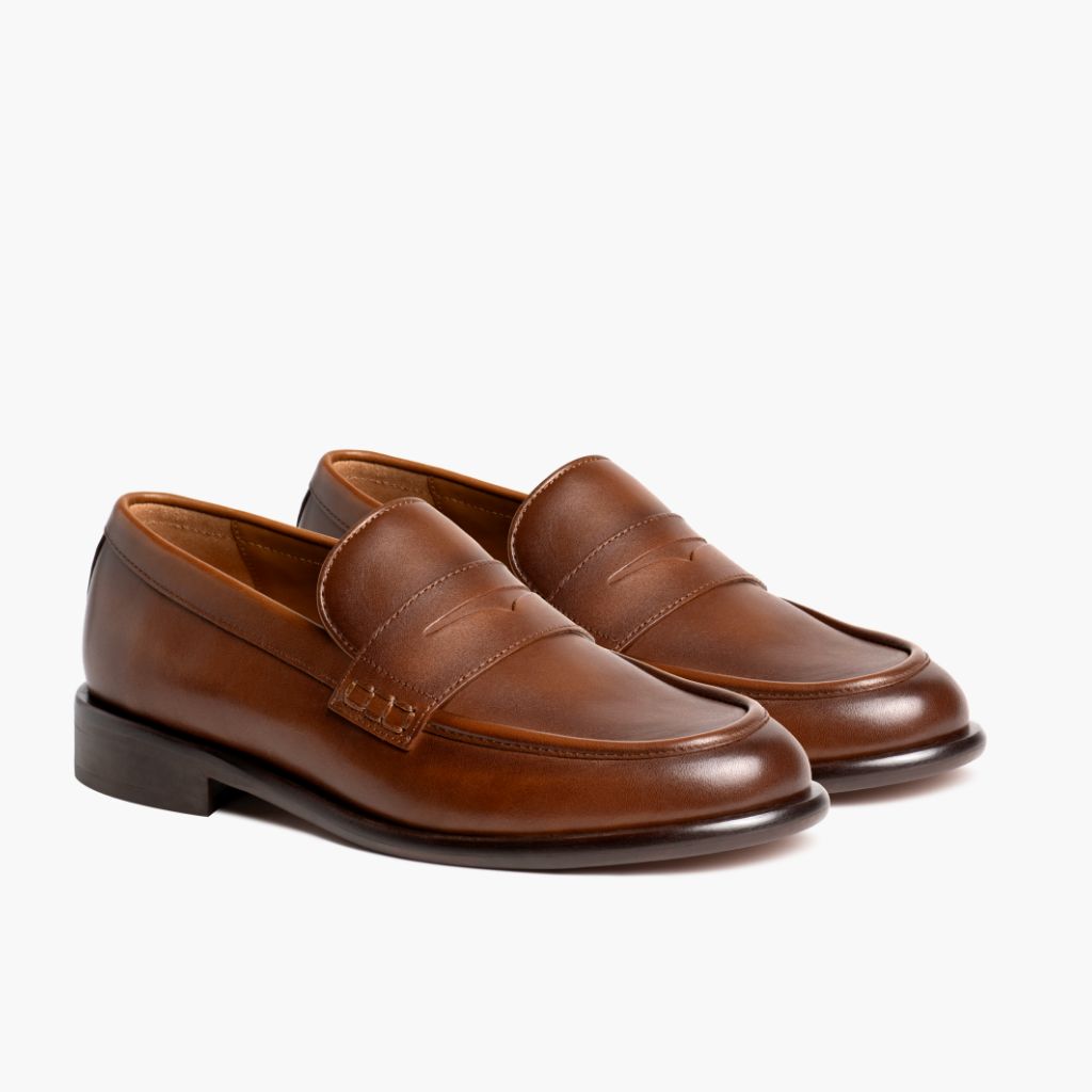 Dress Penny Pecan Botas em couro para Mulher in Classic Full-Grain Leather - Vista de perfil | Comprar online