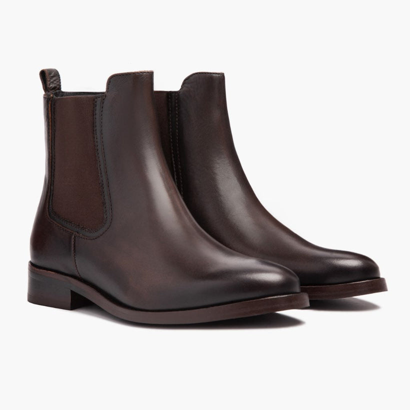 Duchess Preto Coffee Leather Boots para Mulher
