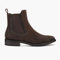 Duchess Dark Castanho Suede Botas em couro para Mulher
