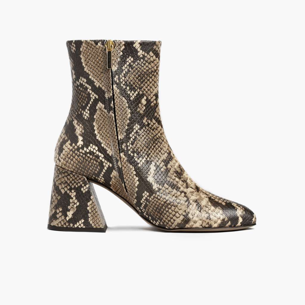 Heartbreaker Snake Print Botas em couro para Mulher - Contraforte reforçado e costuras duplas de precisão