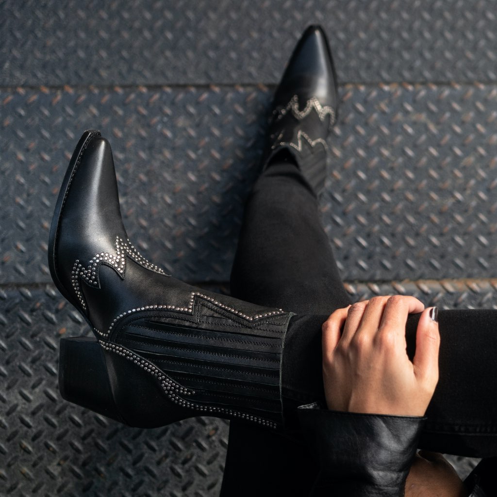 Styled On-Foot Perspective Demonstrating Ankle Fit & Silhouette on Model