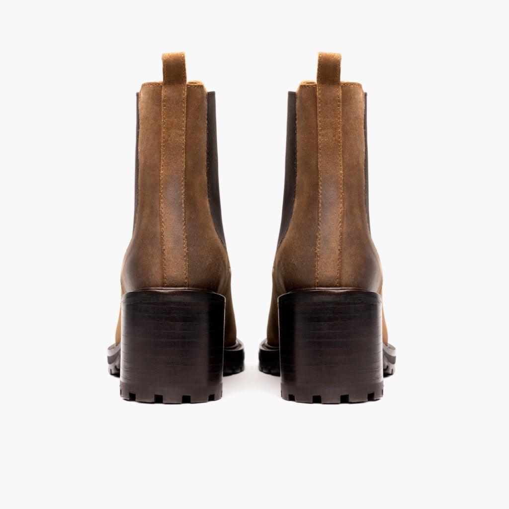 Knockout Safari Botas em couro para Mulher - Contraforte reforçado e costuras duplas de precisão