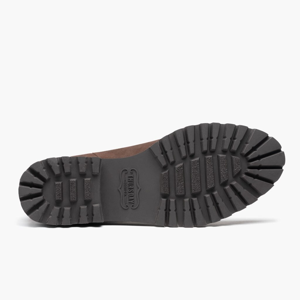 High-Traction Rubber Outsole & Lug Tread Pattern on Legend Truffle Botas em couro para Mulher