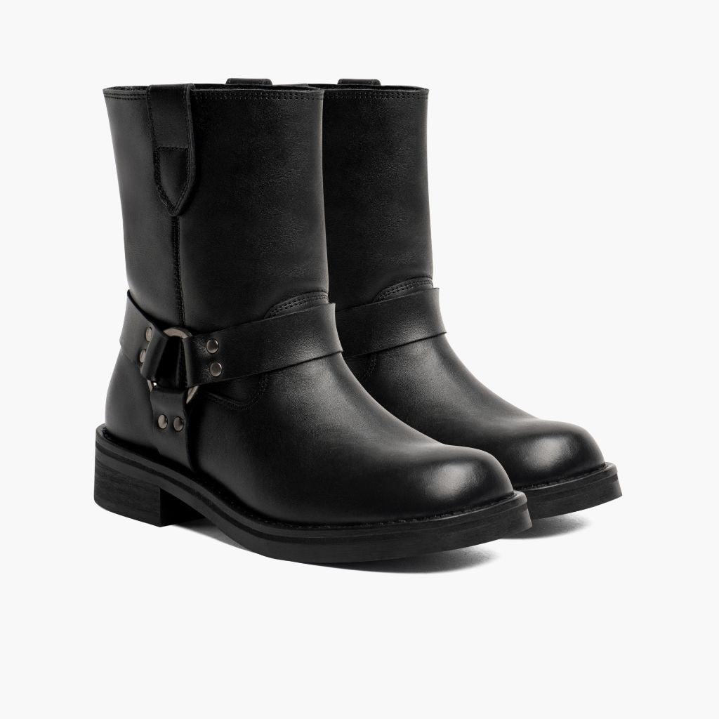 Black Full-Grain leather Boots - Construção de vira Goodyear e biqueira