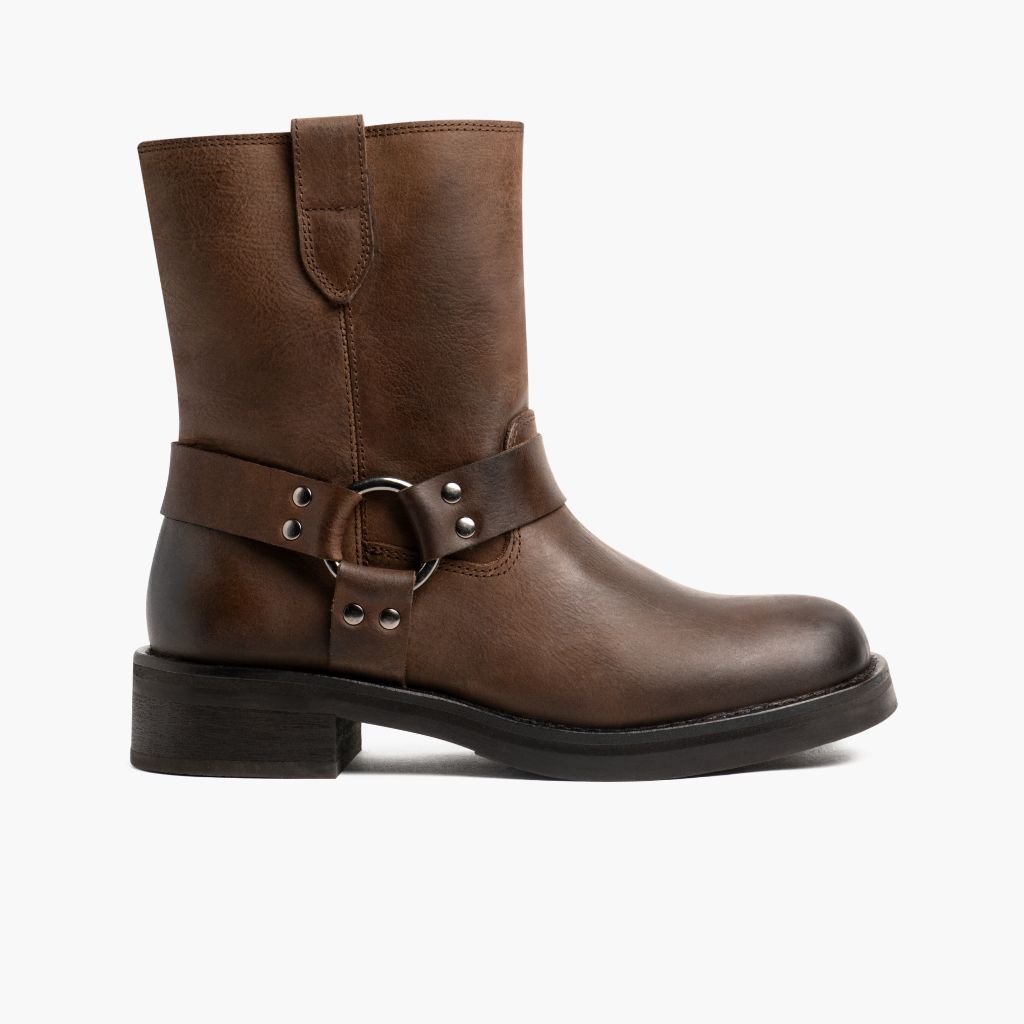 Outlaw Light Tobacco Botas em couro para Mulher in Classic Full-Grain Leather - Vista de perfil | Comprar online