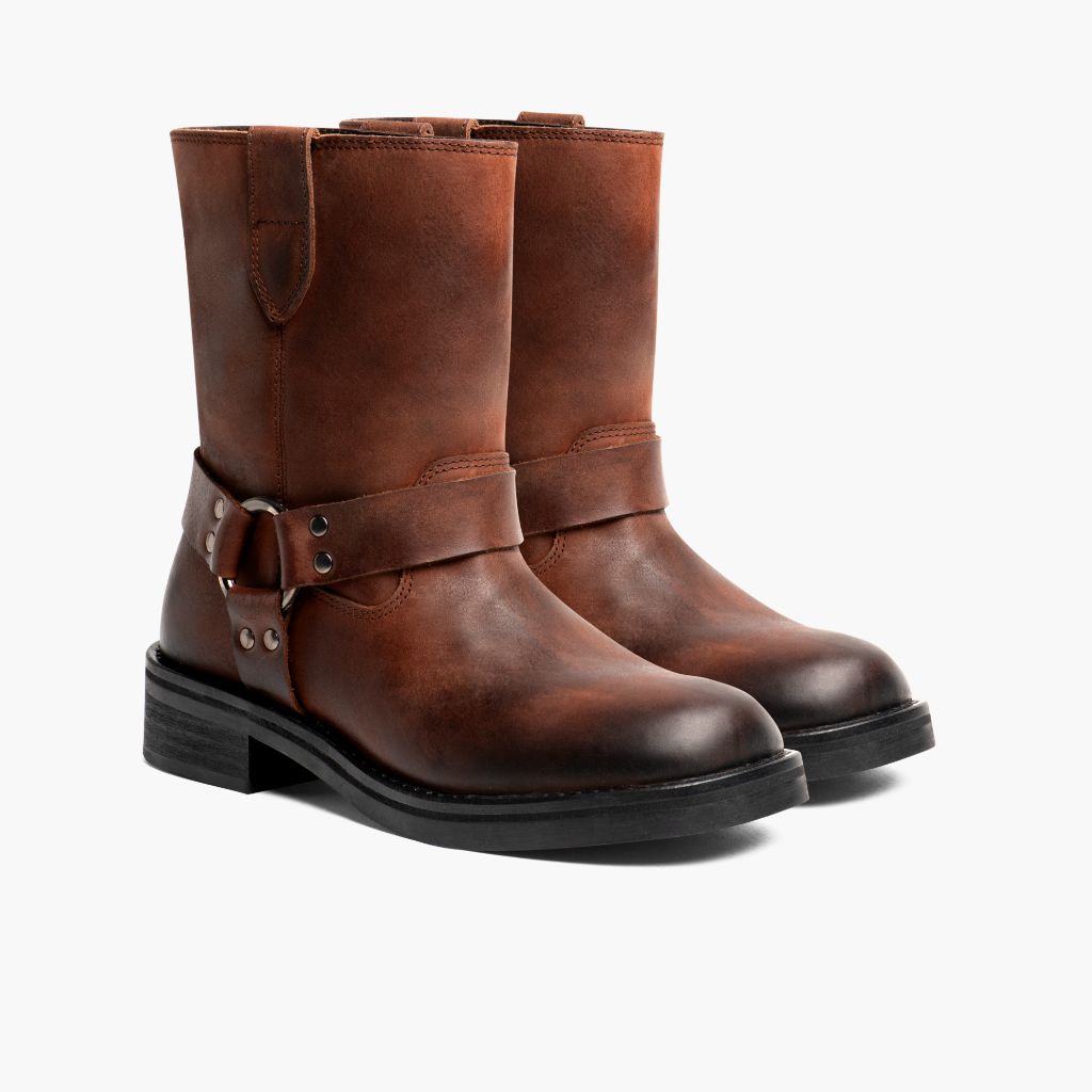 Brown Full-Grain leather Boots - Construção de vira Goodyear e biqueira