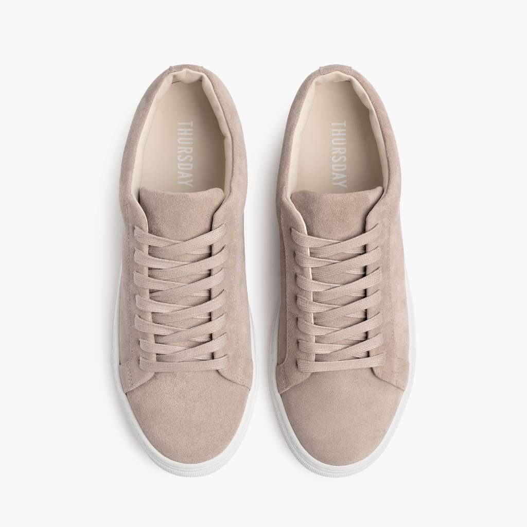 Premier Low Top Latte Sapatilhas em pele para Mulher - Contraforte reforçado e costuras duplas de precisão