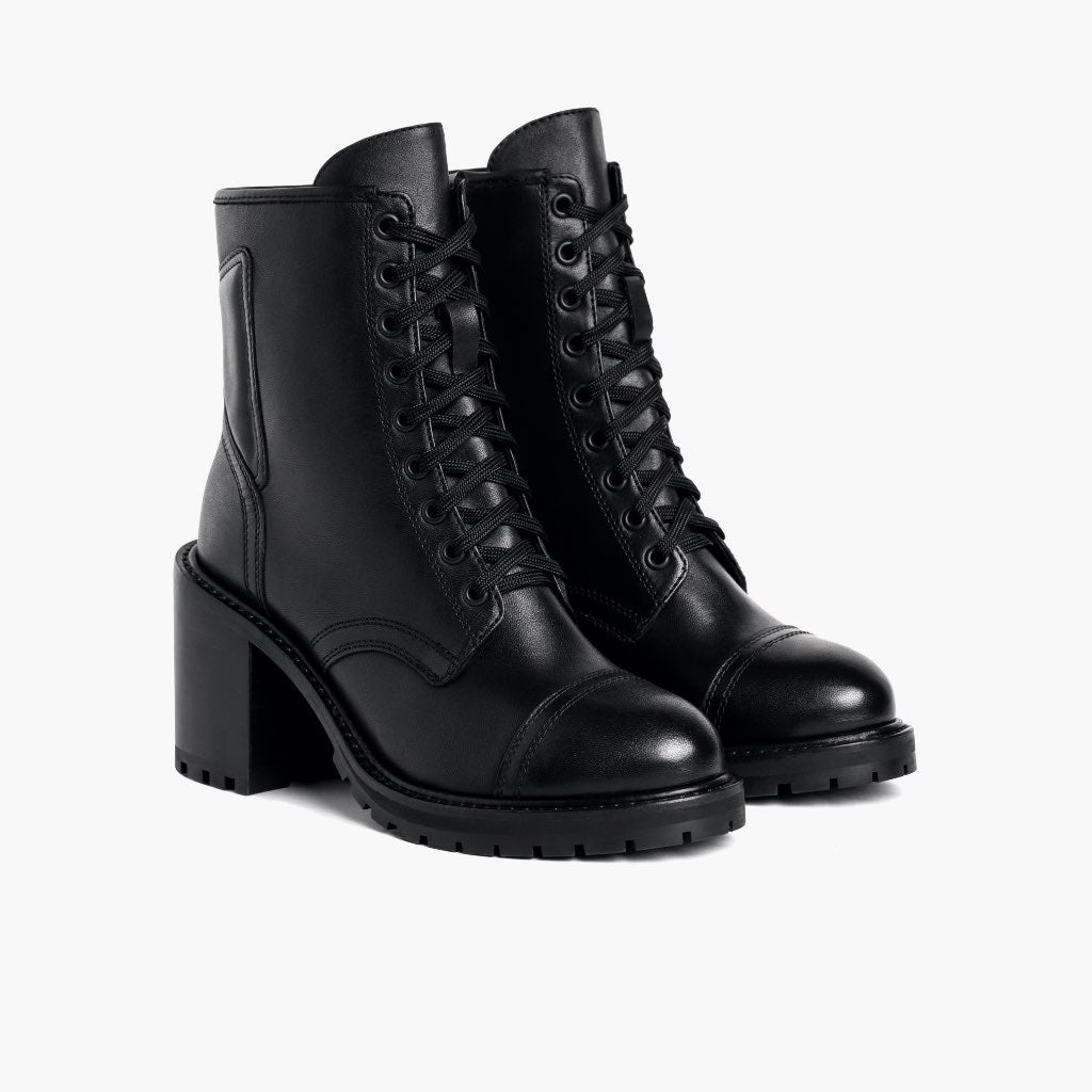 Black Full-Grain leather Boots - Construção de vira Goodyear e biqueira