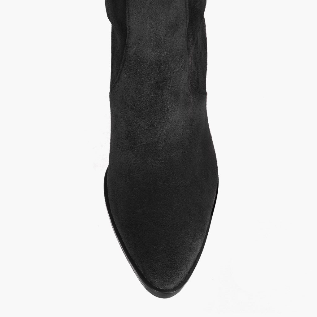 Tempest Preto Botas em couro para Mulher - Contraforte reforçado e costuras duplas de precisão