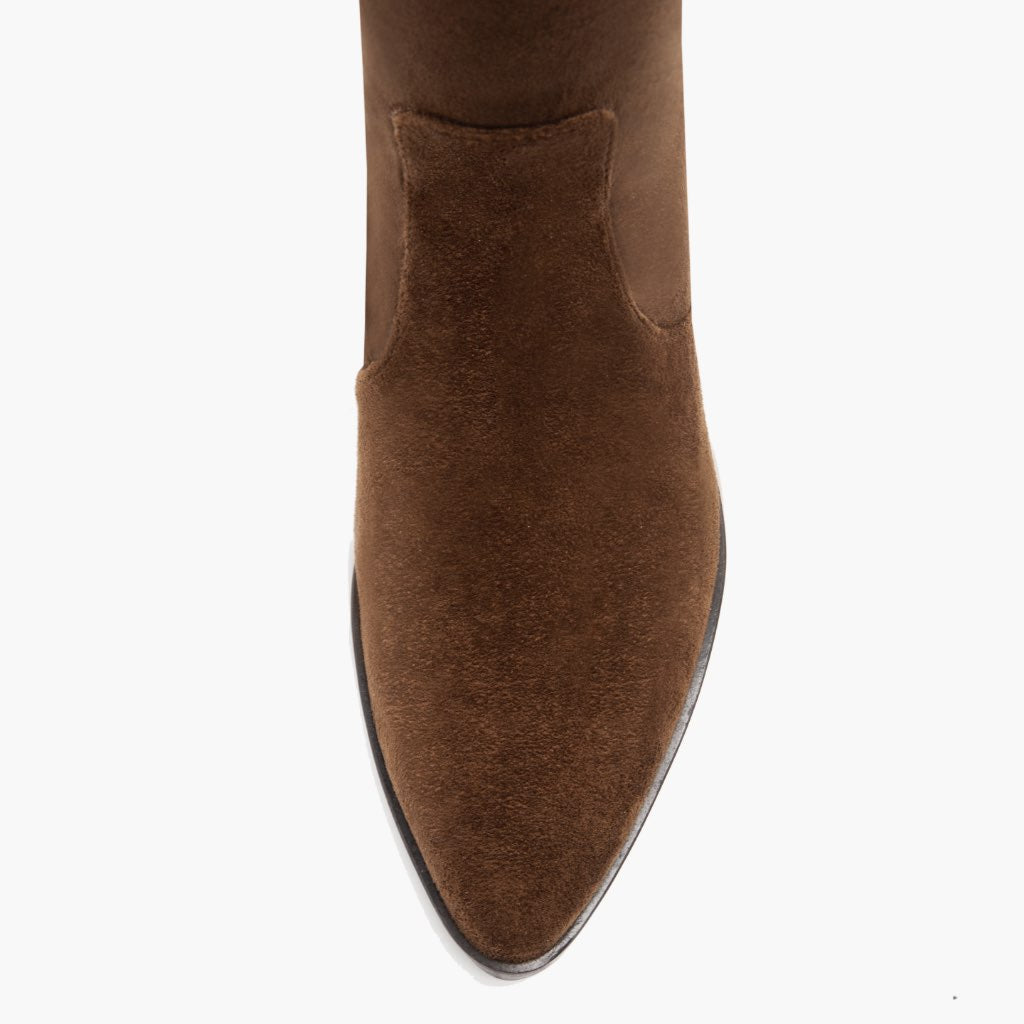 Tempest Espresso Botas em couro para Mulher - Contraforte reforçado e costuras duplas de precisão