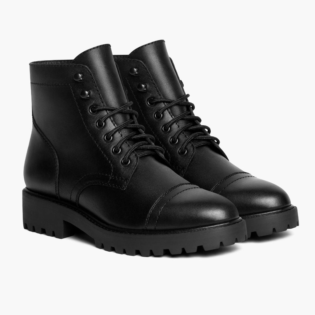 Black Full-Grain leather Boots - Construção de vira Goodyear e biqueira