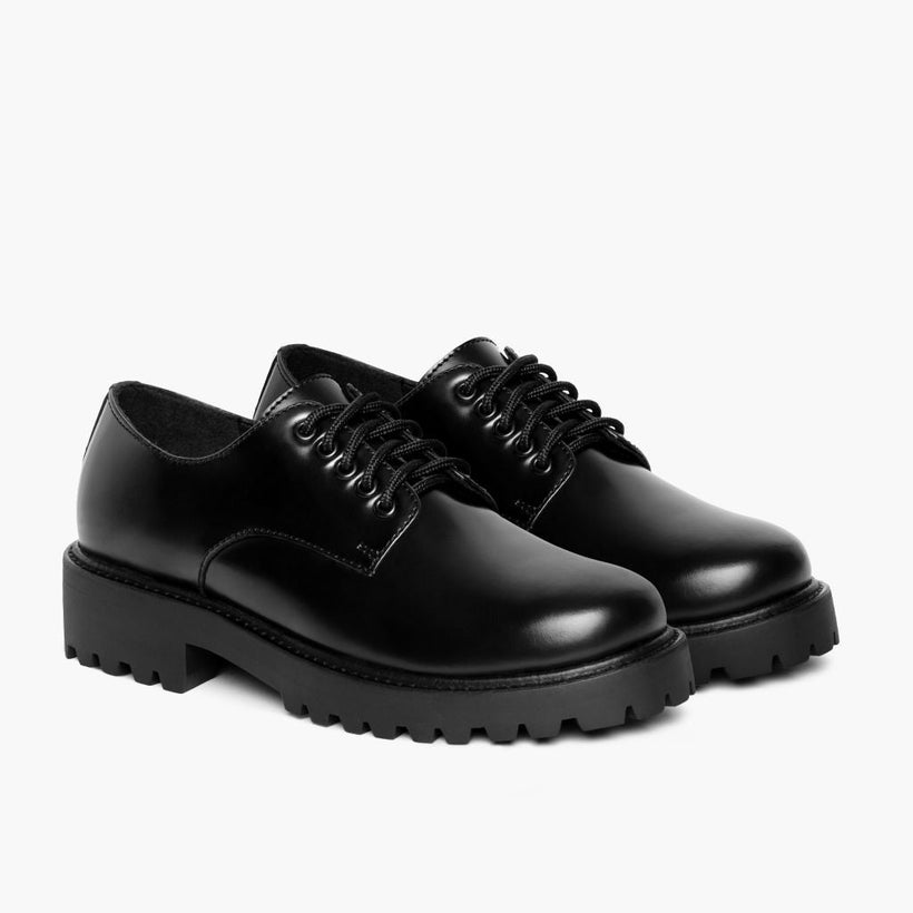 Renegade Preto Leather Sneakers para Mulher