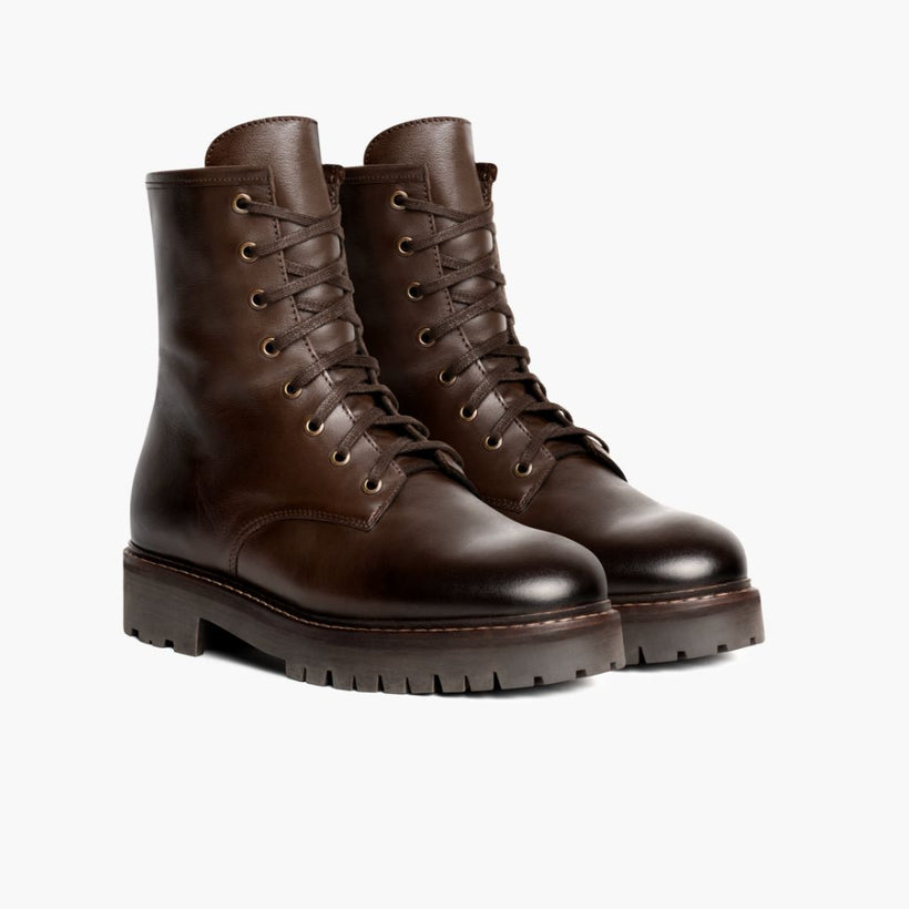 Combat Java Leather Boots para Mulher