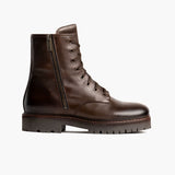 Combat Java Leather Boots - Reinforced Heel Counter & Precision Double-Row Stitching Detail