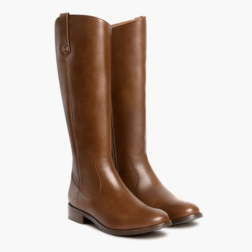 Crown Cuero Leather Boots para Mulher