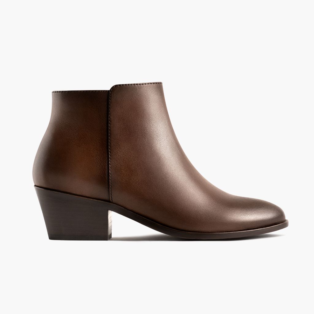 Downtown Amaretto Botas em couro para Mulher in Classic Full-Grain Leather - Vista de perfil | Comprar online