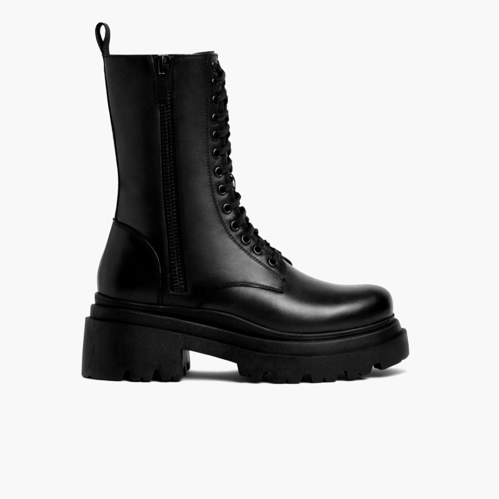 Black Full-Grain leather Boots - Construção de vira Goodyear e biqueira