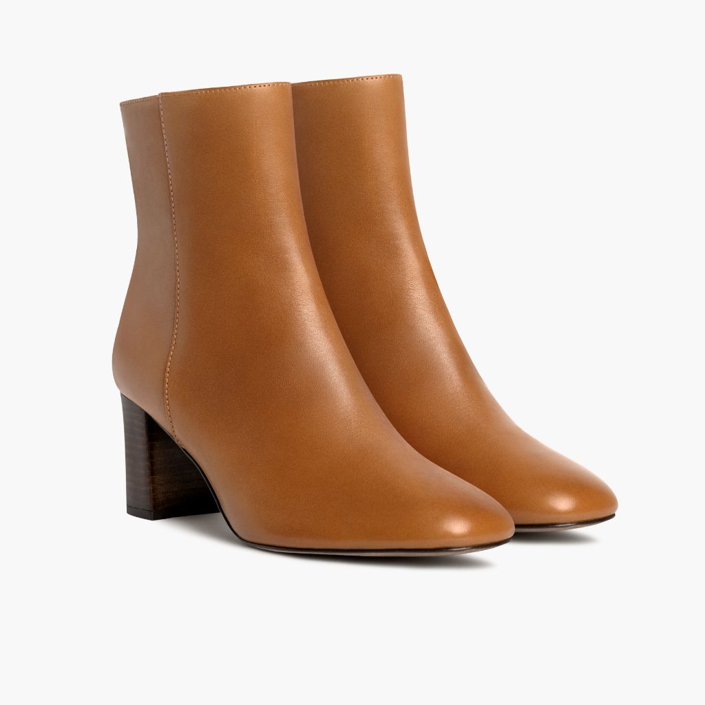 Tan Full-Grain leather Boots - Construção de vira Goodyear e biqueira