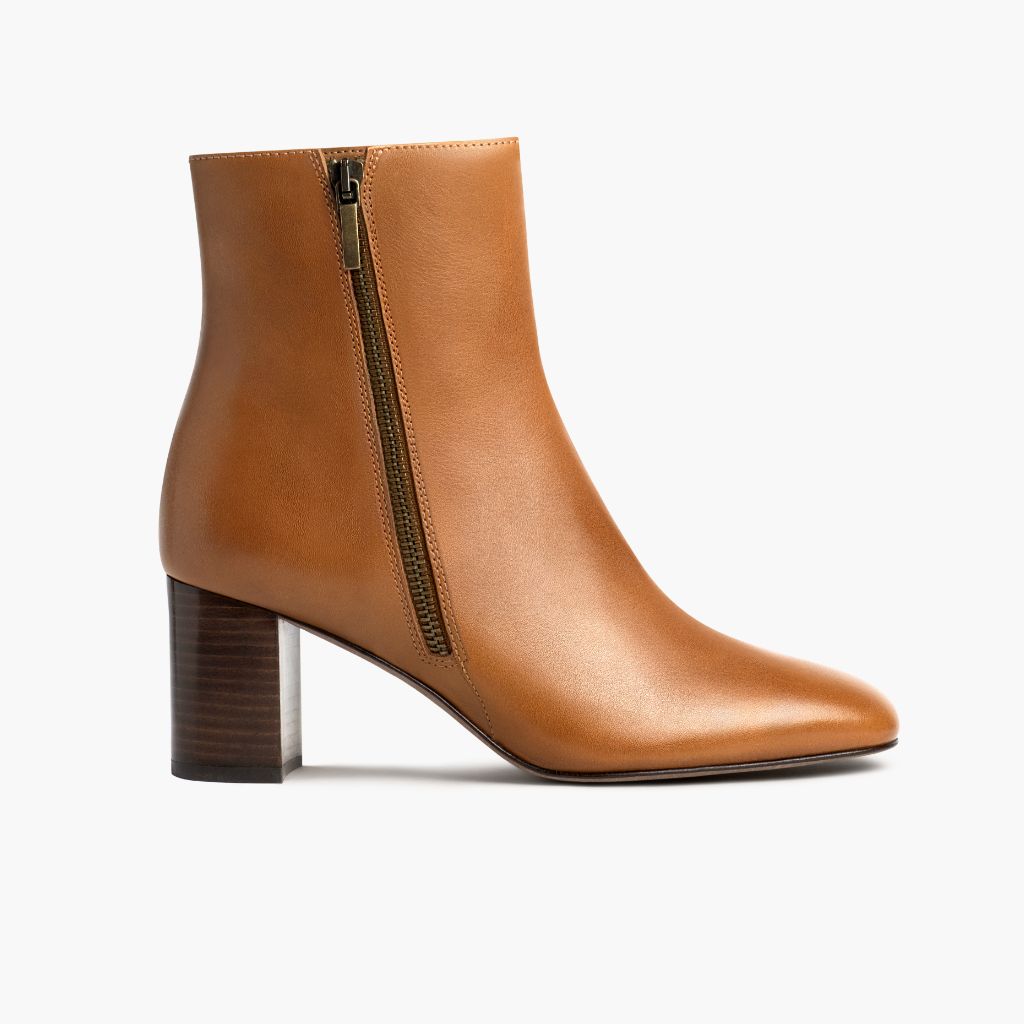 High Standard Toffee Botas em couro para Mulher - Contraforte reforçado e costuras duplas de precisão