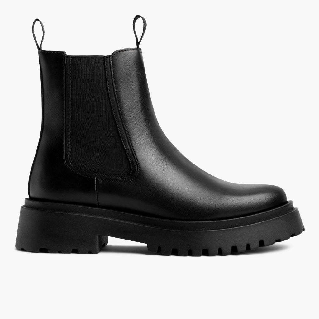 Legend Platform Preto Botas em couro para Mulher em couro bovino preto legítimo - Vista de perfil | Comprar online