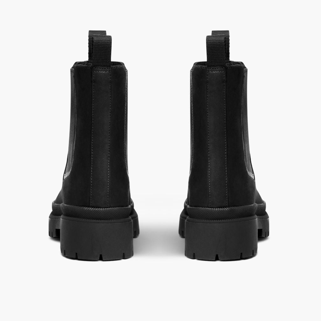 Legend Platform Preto Matte Botas em couro para Mulher - Contraforte reforçado e costuras duplas de precisão