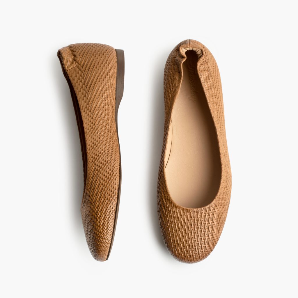 Scrunch Caramelo Embossed Botas em couro para Mulher - Contraforte reforçado e costuras duplas de precisão