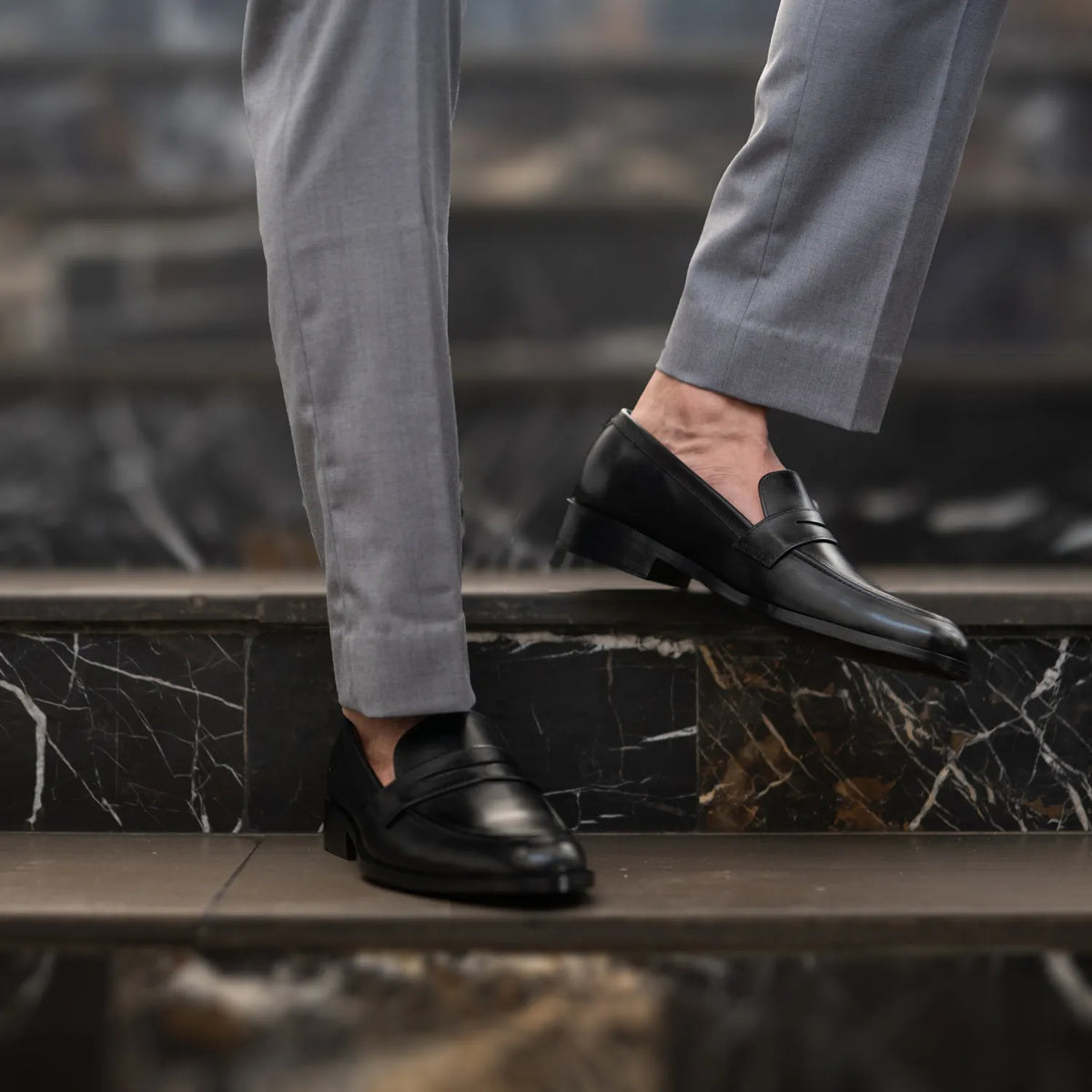 Orlaven Baxton Preto Mocassins em couro para Homem footwear image 10