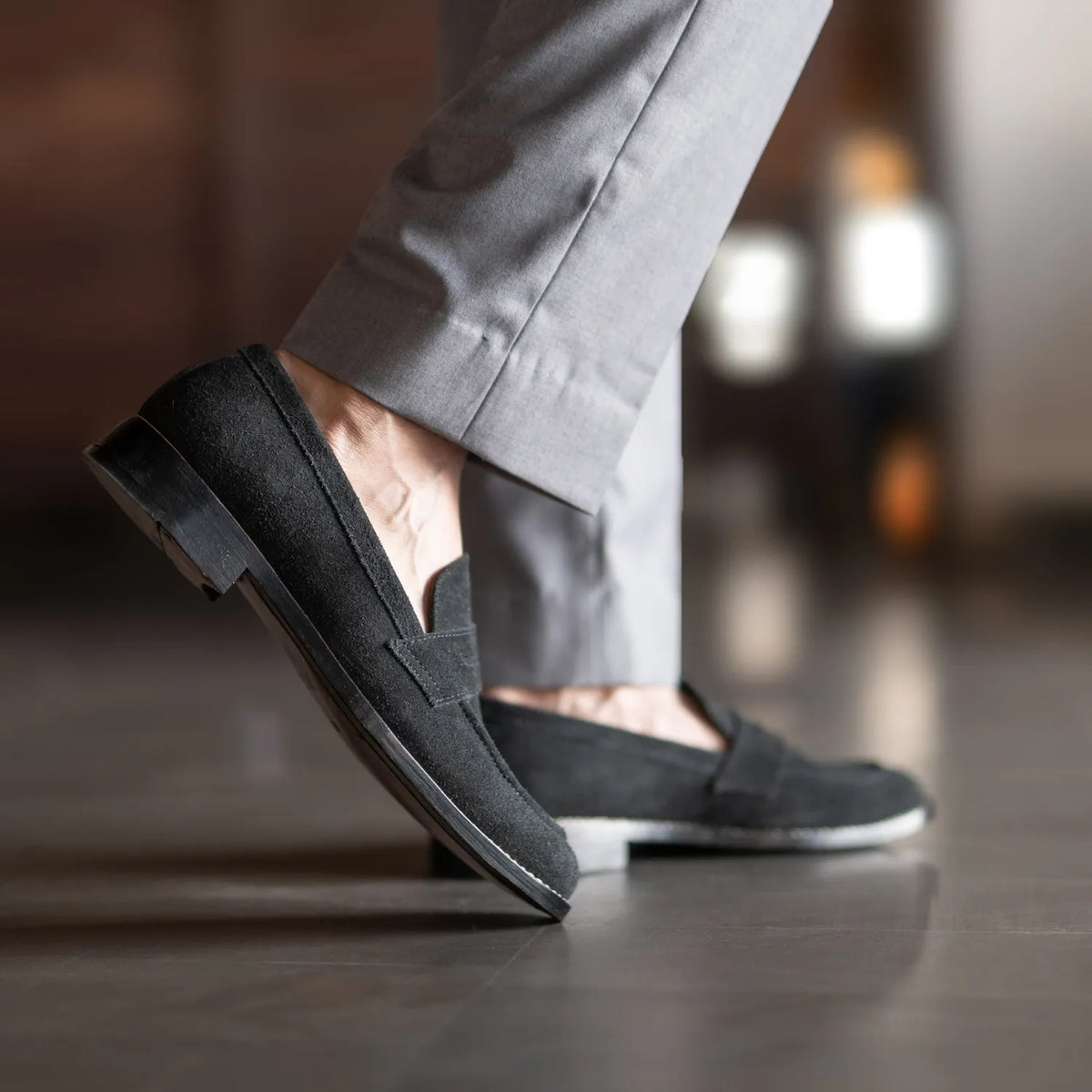 Orlaven Baxton Preto Suede Mocassins em couro para Homem footwear image 10