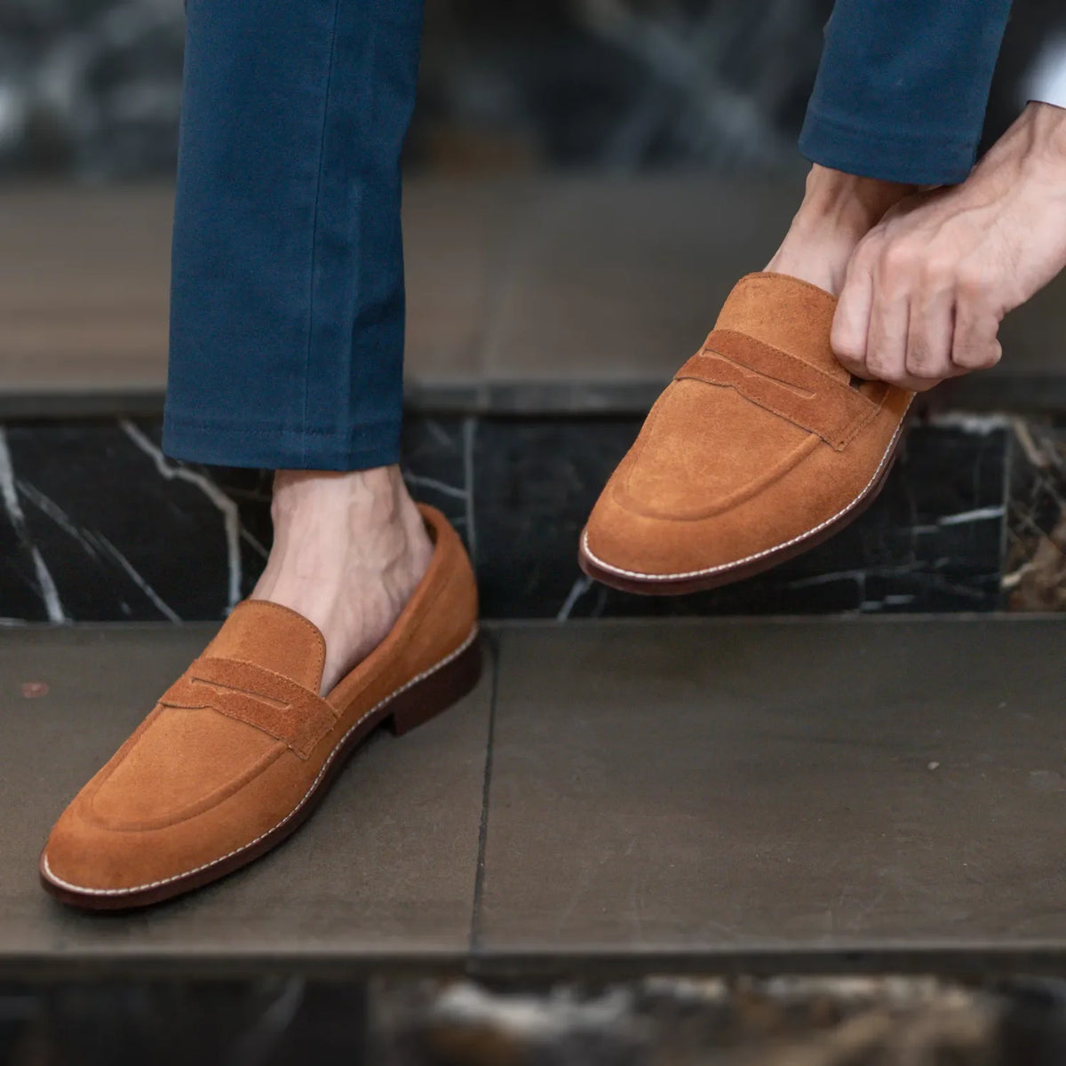 Orlaven Baxton Castanho Suede Mocassins em couro para Homem footwear image 10