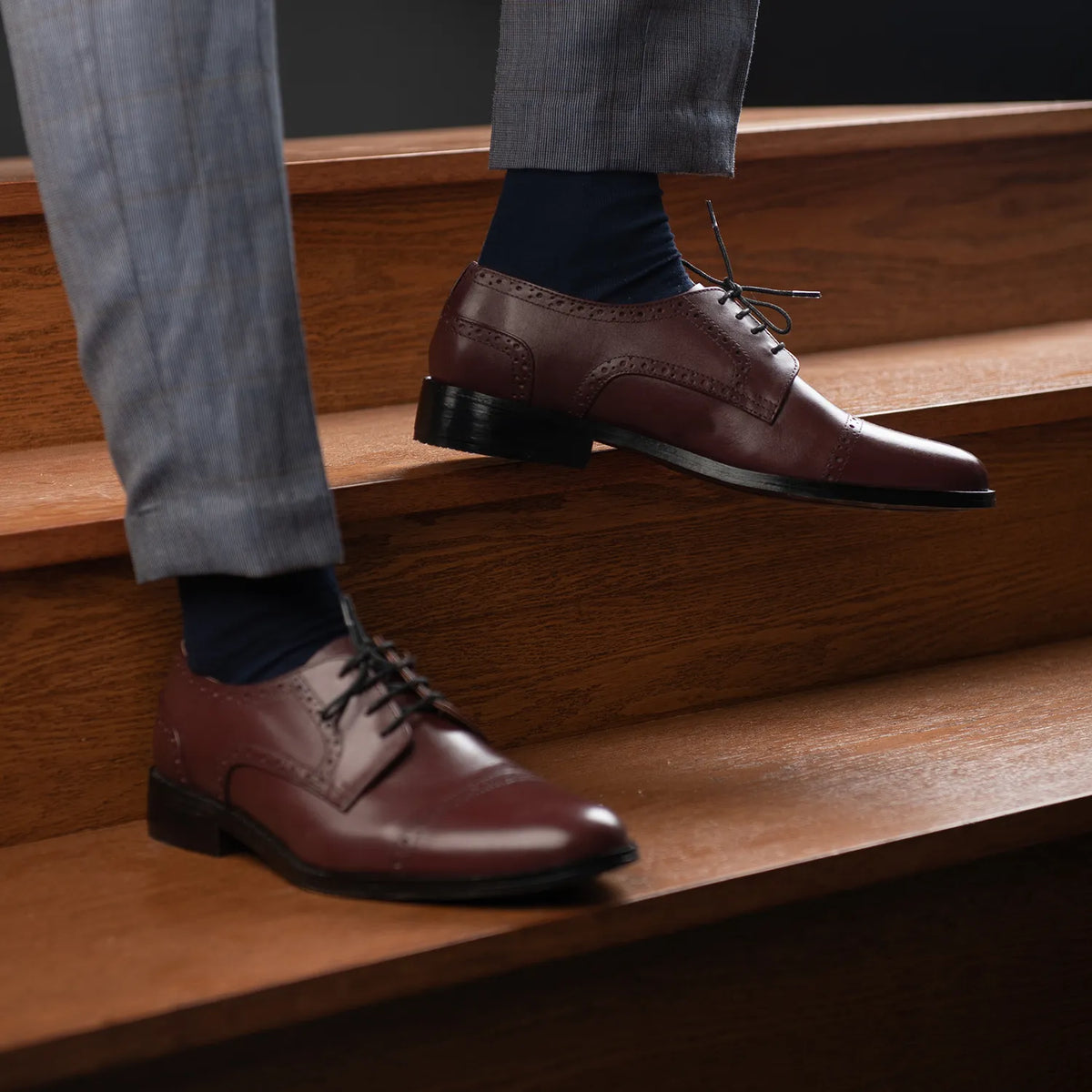 Orlaven Dirk Brogues Derby Bordô Sapatos em couro para Homem footwear image 10